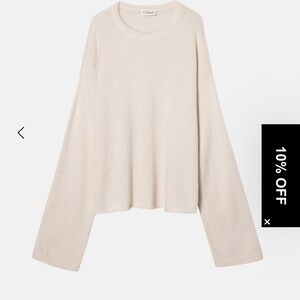 Cream Oversized Boxy Hoodie with Long Sleeves